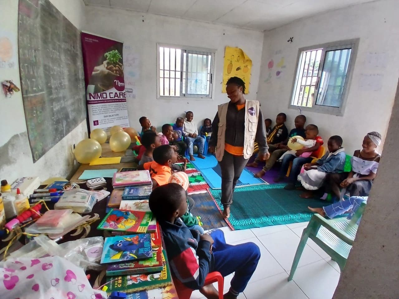 Children in protective learning space